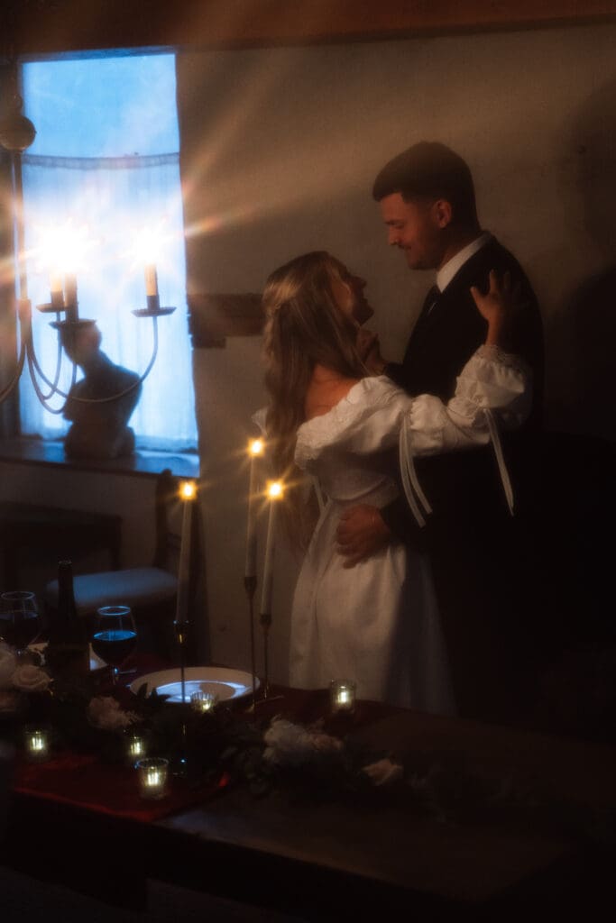 A Catskills winter elopements with Colton and Alexa while sharing a private vow exchange