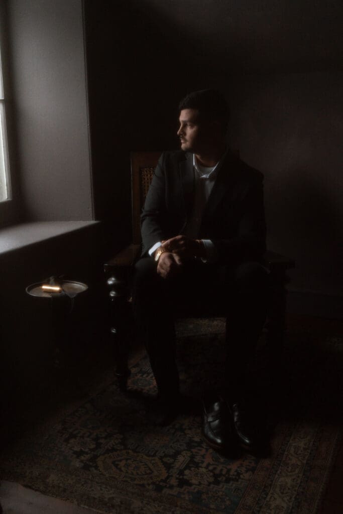 A Catskills winter elopements with Colton and Alexa while sharing a private vow exchange