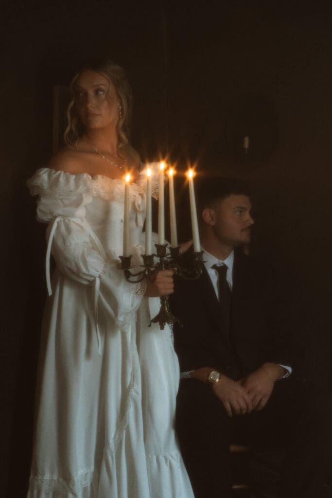 A Catskills winter elopements with Colton and Alexa while sharing a private vow exchange