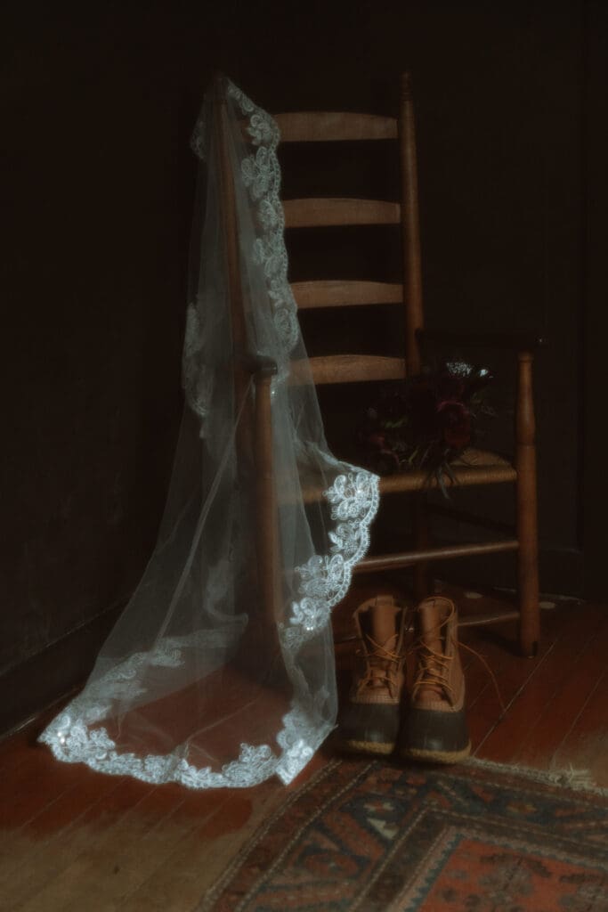 A Catskills winter elopements with Colton and Alexa while sharing a private vow exchange